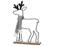 Dekofigur Hirsch mit Schal