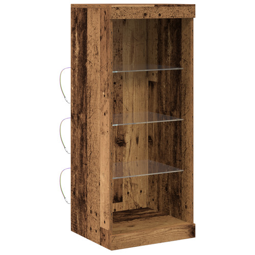 Vitrine aus massivem altholz - vitrine,