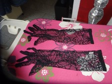 Spitzenhandschuhe Lang Schwarz Gothic Hexe