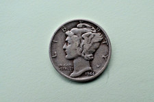 USA One  Dime 1944 D, MERCURY