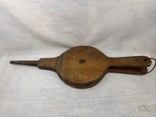 Antiker Hand-Balg Blasebalg 55cm Holz Eisen Leder Kamin Deko rustikal Alt