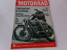 Das Motorrad 1967 Nr.9  Egli Vincents 1000  Moto Cross Maschinen Puch - Maico