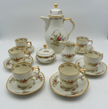 15 teiliges Moccaservice von Rosenthal Sanssouci Moosrose Elfenbein