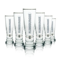 6x Flensburger Bier Glas Tulpe