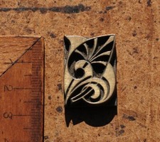 Ornament Jugendstil Messingornament Messing Buchbinden Prägung Prägestempel Art
