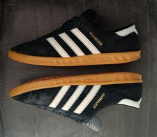 Adidas Hamburg Black/White Size US10 EU44  ( S76696 )