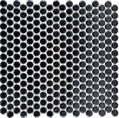 Knopfmosaik weiss blau - , schwarz