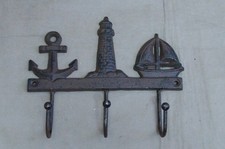 SCHLÜSSELBRETT SCHLÜSSELHAKEN GARDEROBE WANDGARDEROBE MARITIM 3 HAKEN