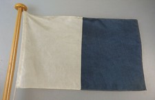 Blau-Weisse Reederei Tischfahne / Tischflagge Mast 44 cm (74446)