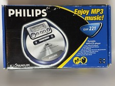 Philips EXP221/00C CD-Player Tragbarer CD Player blau Silber Discman Disc Mp3