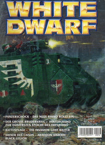 Auswahl white dwarf magazin - white,
