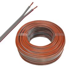Lautsprecher Leitung 2x0,75mm² High End Voll Kupfer Audio Boxen Kabel Grau-Rot