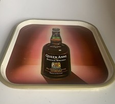 Altes Tablett Queen Anne Rare Scotch Whisky Werbung Bar Hausbar Partykeller