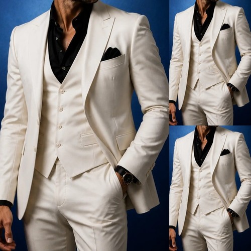 Weißer slim fit 3teiliger - weißer,