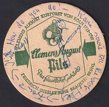 Bierdeckel-AK Brühl, Werbung