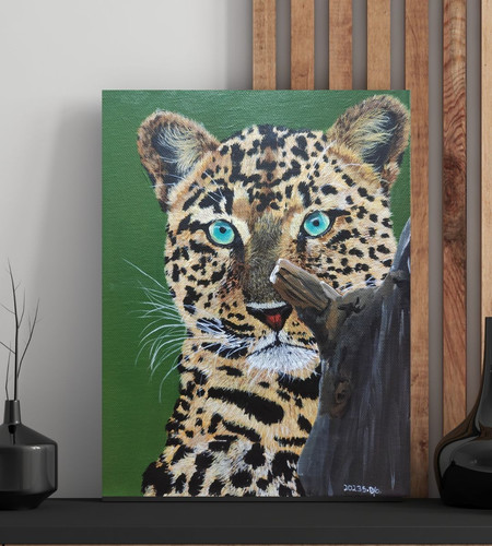 Acryl leopard gemälde - acryl,