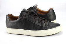 Boss Gr.45 Herren Halbschuhe Slipper Sneaker Leder  Schwarz  TOP   J 866