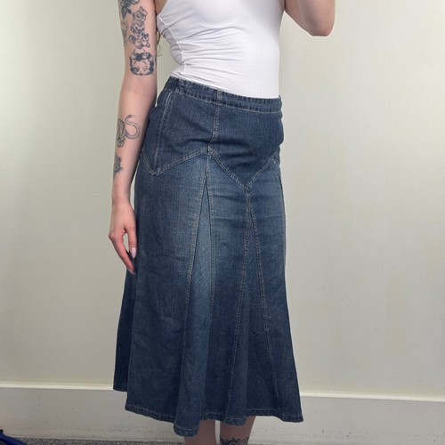 Y2k vintage denim maxirock - vintage,