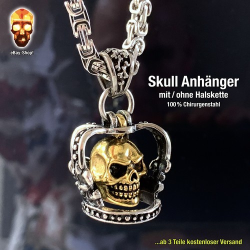 Skull könig anhänger - skull,