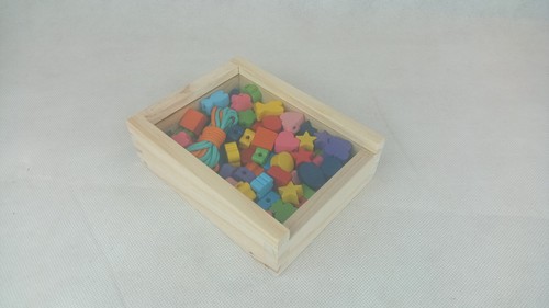 Fädelspiel perlen holz - perlen,,