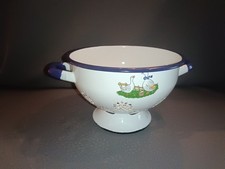 Emaille Sieb Küchensieb Weiß