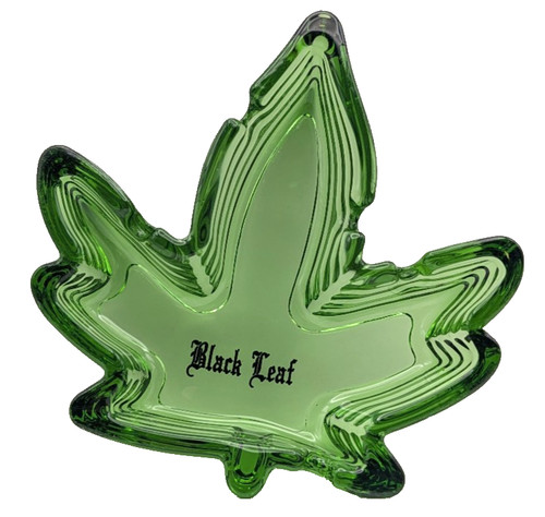 Aschenbecher black leaf glas - leaf,