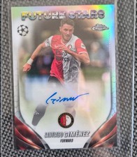 Topps Chrome Santiago Gimenez  Autogramm  Feyenoord Rotterdam Sammelkarte Mexiko