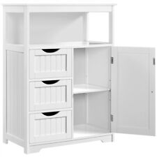 Unterschrank Badezimmerschrank mit 3 Schubladen/verstellbarem Regalbrett, Weiß