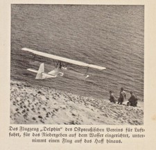 Segelflug in Rossitten anno 1925 Das Flugzeug "Delphin" - Hist. Abb.