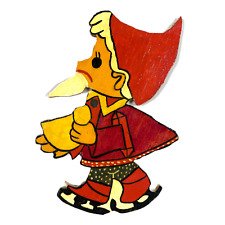 DDR Schlittschuhe Sandmännchen Figur Vintage Sandmann Deko Märchen-Holzbild