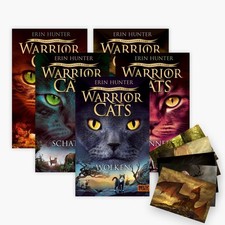 Erin Hunter Warrior Cats Staffel VIII Band 2-6 plus 1 exklusives Postkartenset