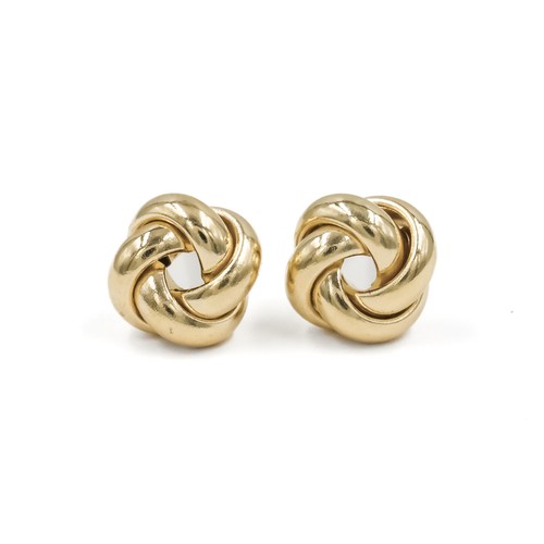 Knoten ohrringe gelbgold 585 - knoten,