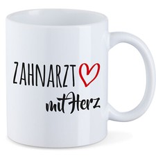 Kaffeetasse Zahnarzt mit Herz