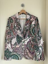 GERRY WEBER Damen Blazer Gr. 42 Flieder Paisley Neuwertig 