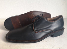 Herren Schuhe Deckschuh Schnürer PRANGE Gr 43,5 UK 9,5 braun Leder