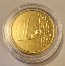 Deutschland 1 Euro  vergoldet