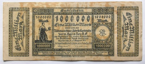 Notgeldschein karlsruhe 1 - notgeldschein, karlsruhe,