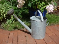 alte runde Zink-Gießkanne ca. 10 l dicht schöne Patina