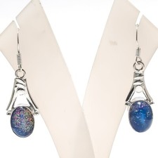 Triplett Opal Edelstein Handarbeit 925 Sterlingsilber Schmuck Ohrring Größe 1...