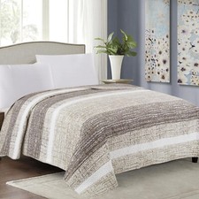 Tagesdecke Bettüberwurf Steppdecke 170x210 220x240 Grau Blau Schwarz Beige Braun