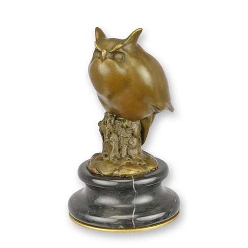 Bronzefigur tier eule auf - tier,