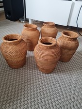 Rattan vases - rattan,