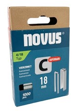 Tackerklammern Typ C 4/18 1100 Stück von novus 18 mm lang Schmalrückenklammern