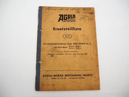 Agria 1600 2600 z - r, rl