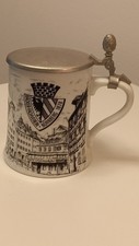 Alter Porzellan Bierkrug Mit