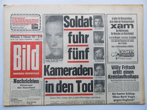 Bild zeitung 1972 willy - zeitung,