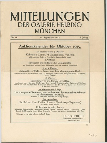 Mitteilungen der galerie - mitteilungen,