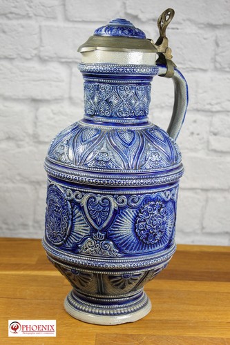 Keramik schenkkanne blau - blau, um
