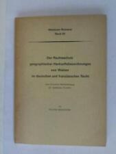 Brogsitter, Walter: Der Rechtsschutz geographischer Herkunftsbezeichnungen ...