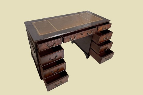 Schreibtisch antik leder - antik,